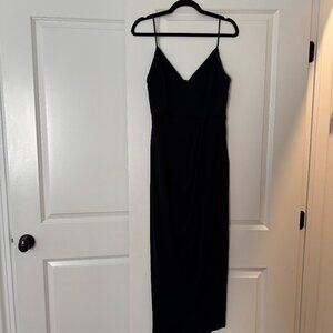 New SHONA JOY Size 8 Navy Tulip Hem Core Cocktail Maxi Dress